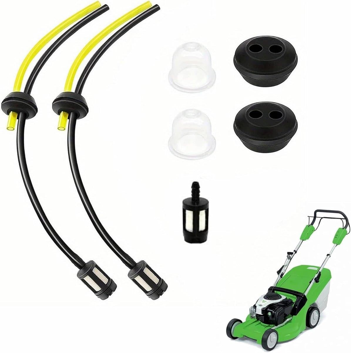 SnelShoppen - Brandstofslangen met Filter Set, Universele Brandstoffilter Set, Brandstofslang voor Bosmaaier en Grasmaaier, 7 Stuks, Hoogwaardige Late — afbeelding 1
