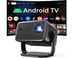 Smart Beamer - HD Projector - Native 1080P en 4K Ondersteuning - KI Spraakbesturing - Voor Thuisbioscoop