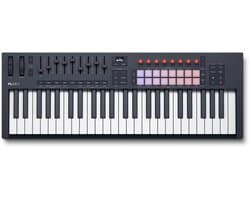 Novation FLkey 49 MK2 - MIDI Keyboard Controller voor FL Studio - 49 Semi-Gewogen Toetsen - 16 RGB Pads - 9 Faders - OLED Display