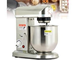 Staande Mixer - Keukenmachine Kneedmachine - Bakken Ingrediënten Mengen - 3-in-1 Multifunctioneel - 10 Liter Kom - Zilver