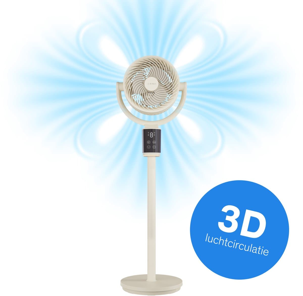 Sinji Ventilator - Fan - Vloerventilator - Ventilator Staand - Statiefventilator - Stil - Afstandsbediening — afbeelding 1