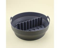 Mold siliconen airfryer, herbruikbare vierkante bakmand, geschikt voor diverse soorten airfryers (grijs)