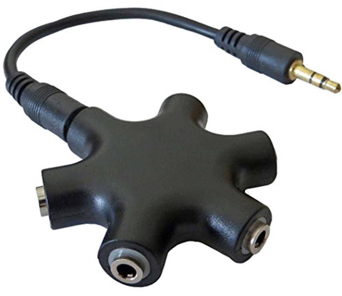 5-voudige audio-verdeler 3,5 mm mini-jack splitter voor meerdere hoofdtelefoons — afbeelding 1