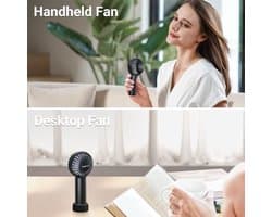 Draagbare Mini Ventilator - Oplaadbare Handventilator met 3 Snelheden voor Reizen en Make-up