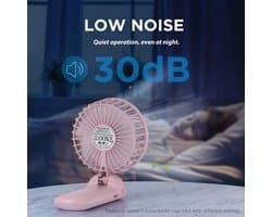 Mini Draagbare Ventilator - USB Oplaadbaar, 4 Snelheden, Heel Stil en Opvouwbaar voor Thuis, Kantoor en Reizen