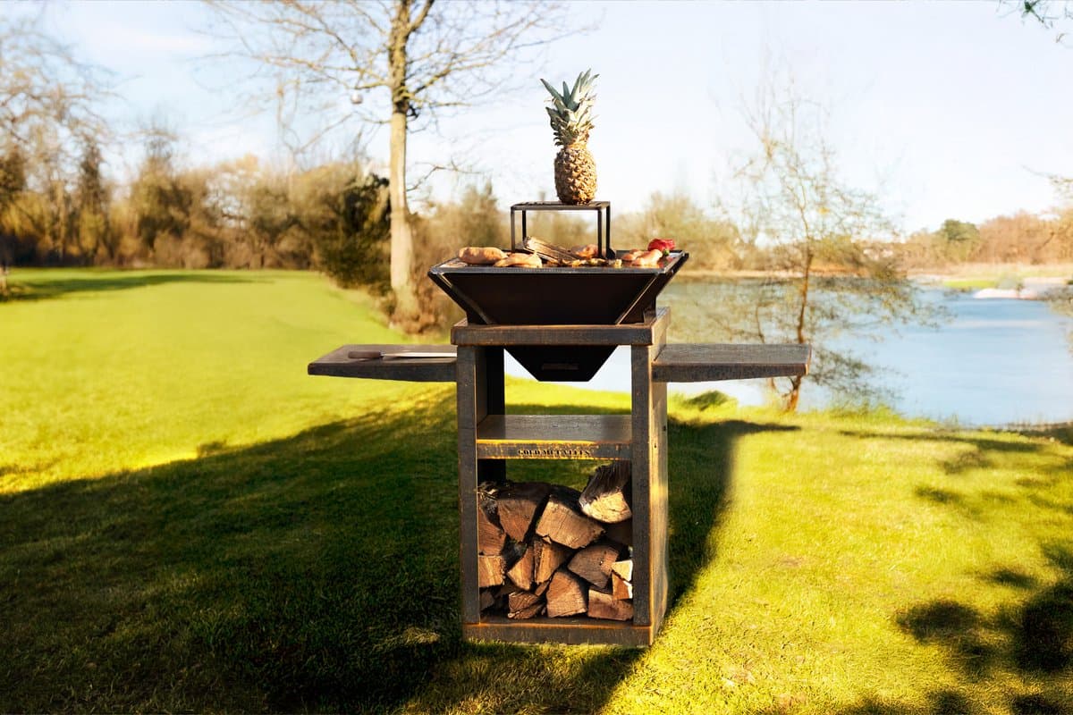 GoedMetVlees Grill Royal - BBQ - Plancha - grill - cortenstaal - vuurtafel vierkant - bakplaat - vuurschaal - buitenkeuken - — afbeelding 1