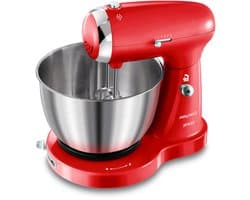 SOGO Keukenmachine - Keukenmixer met RVS Mengkom (3.2L) - Retro Design - Rood
