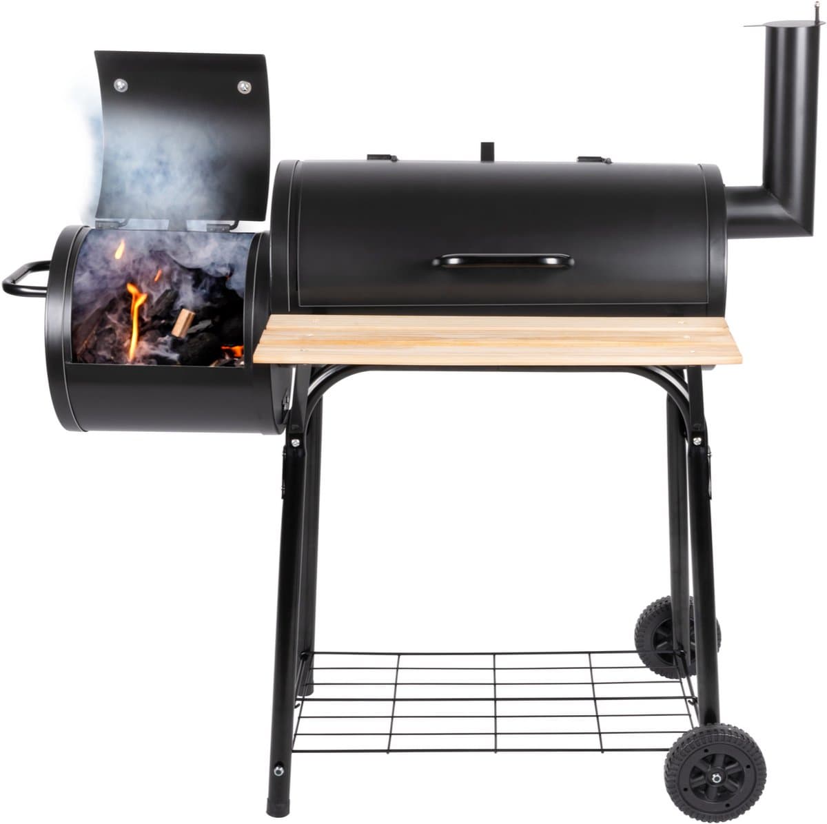 alpina Smokerbarbecue - BBQ Smoker - met Aparte Smoker - Instelbare Schoorsteen - 104 x 58 x 114 cm — afbeelding 1