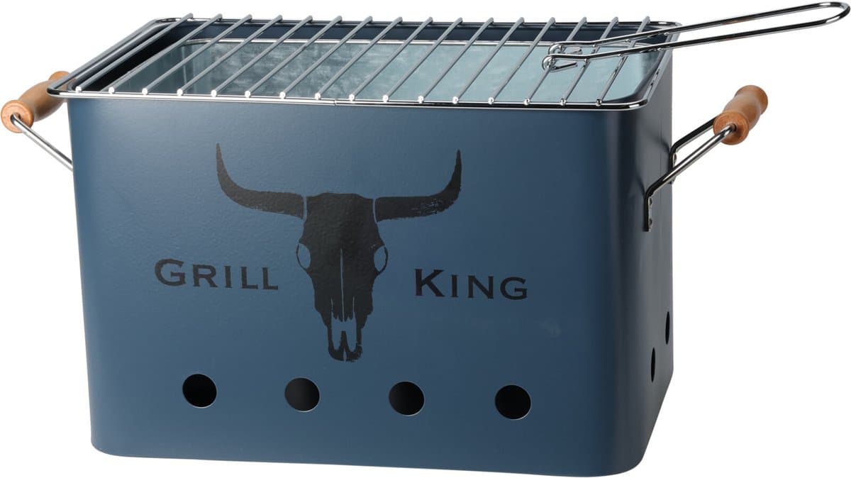 ProGarden Barbecuegrill rechthoekig mat donkerblauw — afbeelding 1