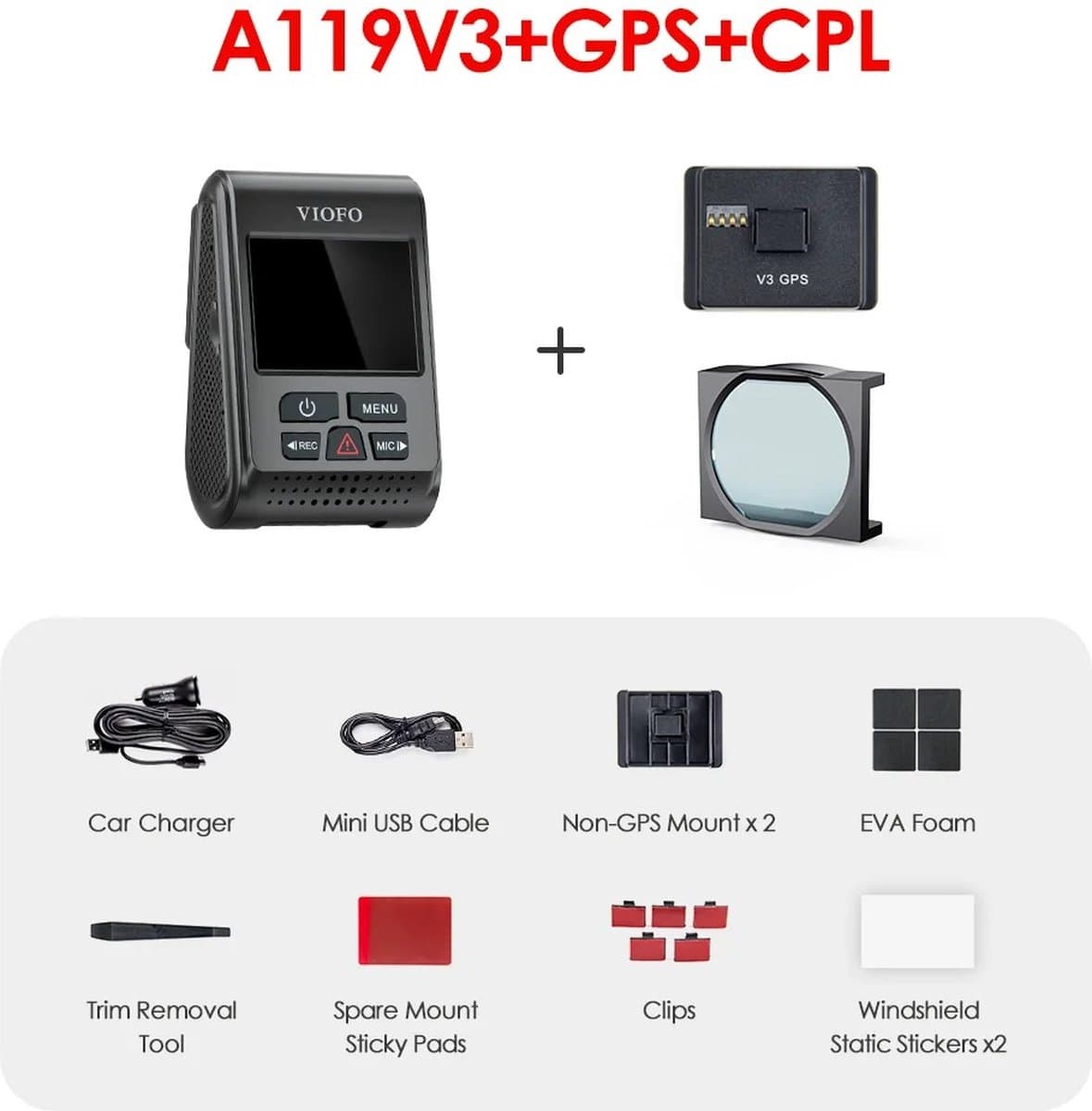 Bolmans - Dashcams - Dashcam voor Auto - Incl. GPS, CPL en Geheugenkaart - Verstelbare Lens - 5MP - Nachtzicht - Parking Monitor - G-Sensor - Met 2inch Scherm — afbeelding 1