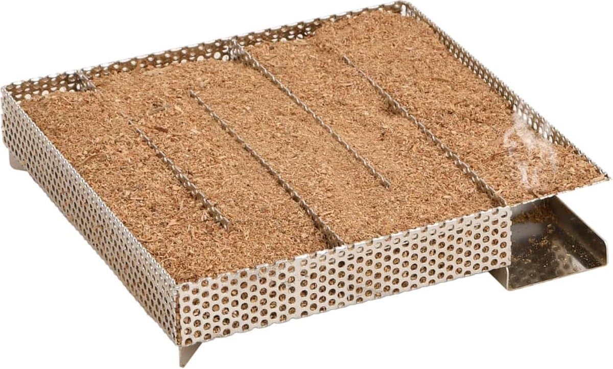 vidaXL - BBQ-rookoven - met - koude - rookgenerator - gegalvaniseerd - staal — afbeelding 1