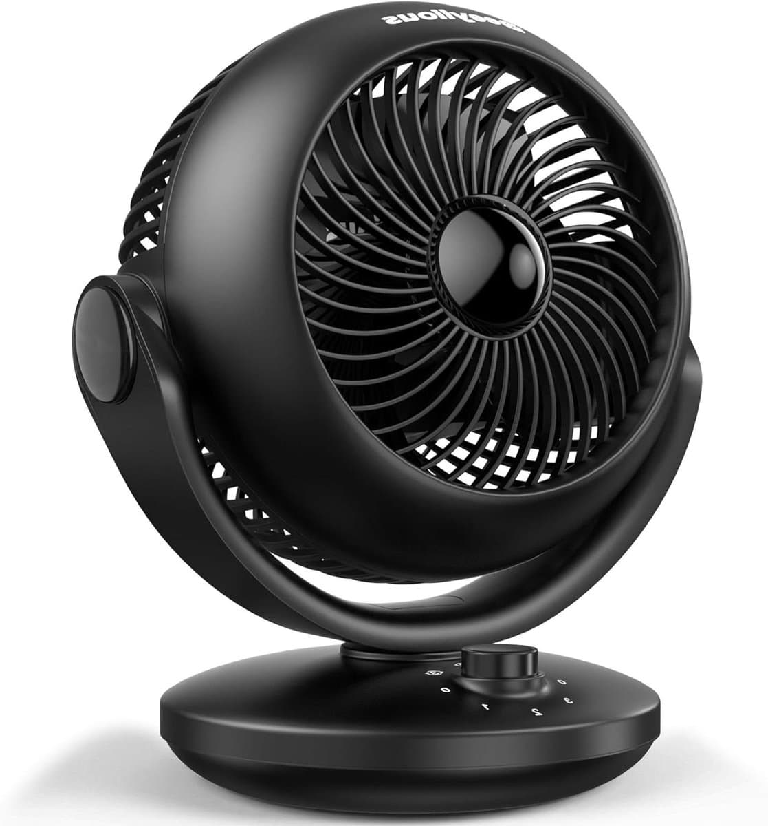 Stille Ventilator - Tafelventilator Bureau - Luchtcirculatie Thuis - Fluisterstil Geluid - 20 m² Ruimte - Zwart — afbeelding 1