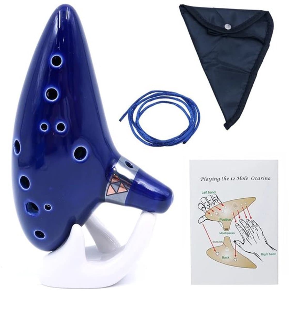Dailygoody - Ocarina - 12-gaats - Unieke klankbeleving - Blauw — afbeelding 1