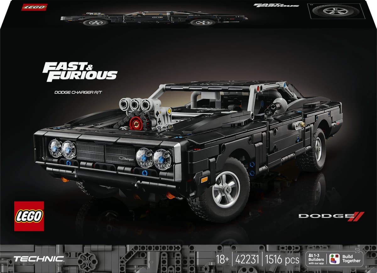 Lego Technic 42231 Fast And Furious Dodge Charger R/t Car Bouwstenen Multicolor — afbeelding 1