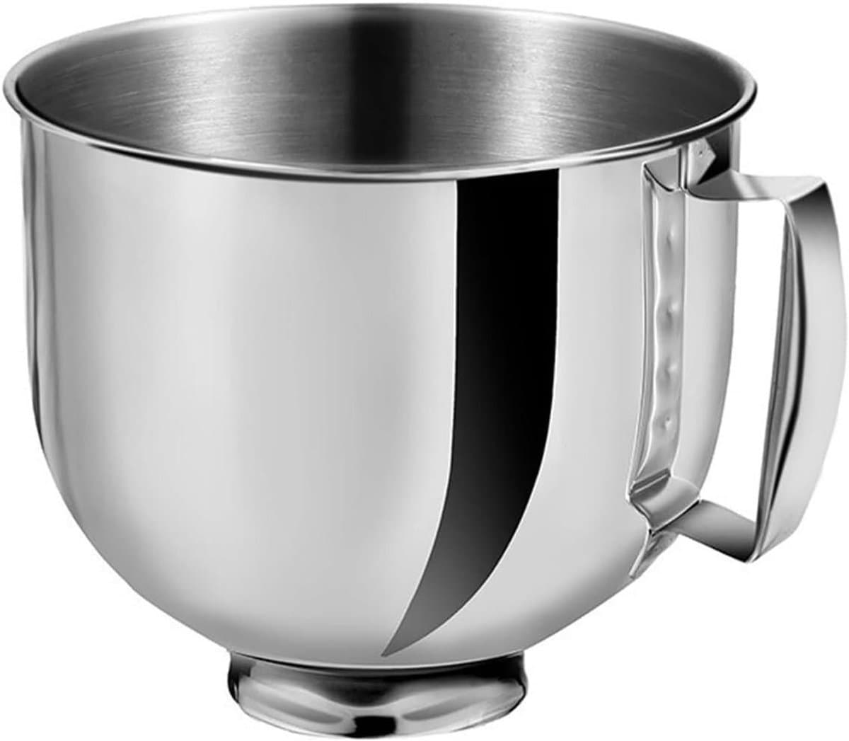 Keukenmachine Kom - Blender Vat - Mixen en Kneden - Roestvrij Staal 304 - 4.8 Liter - Zilverkleurig — afbeelding 1