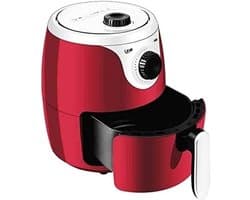 Heteluchtfriteuse - Kleine Frituurpan - Gezond Koken - 360° Hete Lucht - 28.5*24 cm - Rood