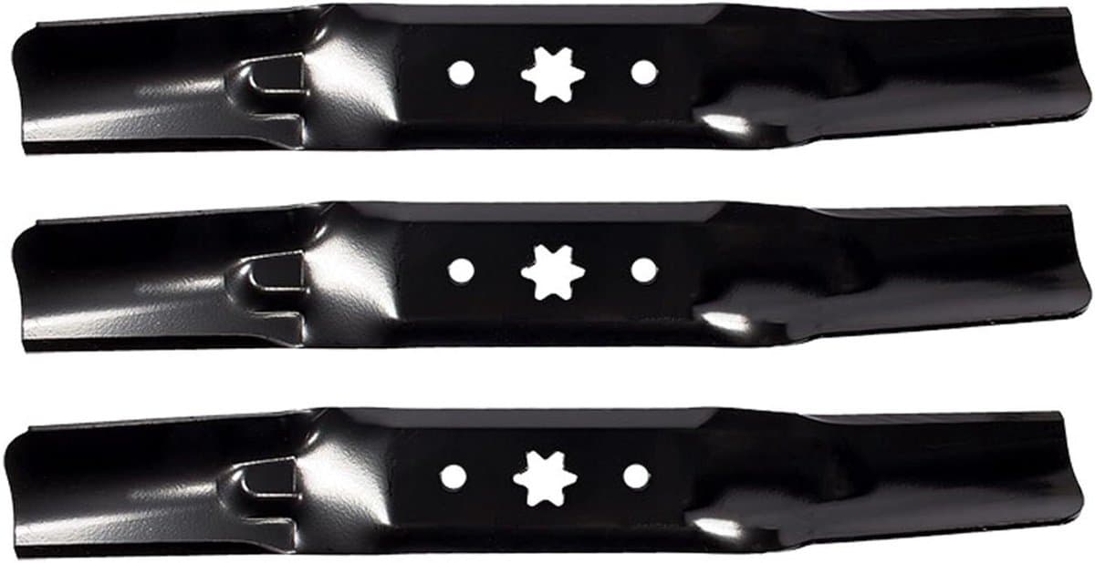 Grasmaaier messen - Reserveonderdelen - Gazononderhoud - Koolstofstaal - 3 stuks 47.3 cm - Zwart — afbeelding 1