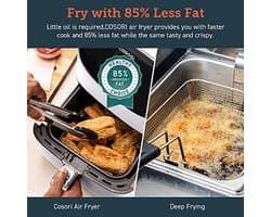 Heteluchtfriteuse - Airfryer keuken - Gezond Koken - Digitaal Touchscreen - 35 Liter - Zwart