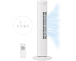 Auronic Torenventilator - Met Afstandsbediening en Timer - Ventilator - 60° Oscillatie - 76 cm - Wit