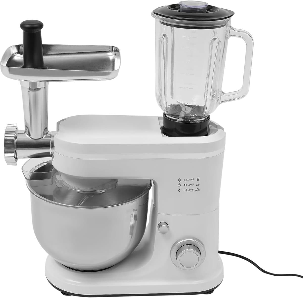 Keukenmachine Mixer - Blender Sapper - Bakken en Mixen - Krachtige 1500W Motor - 6L Kom Capaciteit - Wit — afbeelding 1