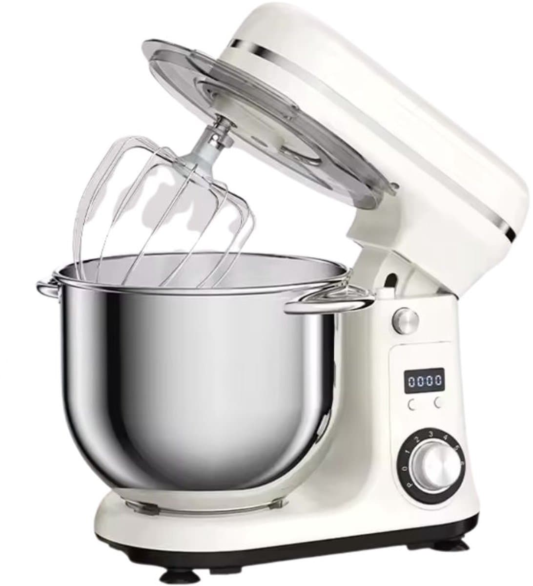 Vedder House - Keukenmachine - Wit - 6 liter - 1200 Watt - Keukenmixer - 6 snelheden - Vaatwasserbestendig — afbeelding 1
