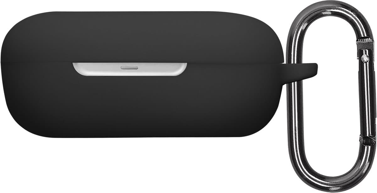 kwmobile cover voor oordopjes case - geschikt voor Shokz OpenFit 2+ T921 - Trendy beschermhoes draadloze oordopjes in zwart — afbeelding 1