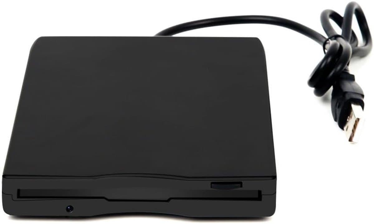 Externe Floppy Drive - USB FDD - Oude Bestanden Lezen - Plug and Play - 14.2 x 10.8 cm - Zwart — afbeelding 1