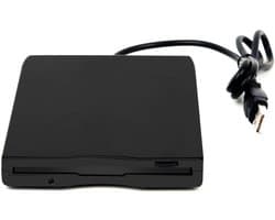 Externe Floppy Drive - USB FDD - Oude Bestanden Lezen - Plug and Play - 14.2 x 10.8 cm - Zwart