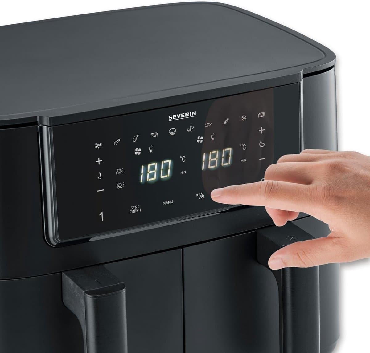 Heteluchtfriteuse met Dubbele Mand en Sync Functies voor Gezond Frituren — afbeelding 1