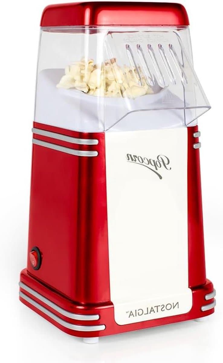 Popcornmachine Hetelucht - Gezonde Snackmaker - Snacks Maken - Olievrij Poppen - 19 Liter - Rood — afbeelding 1