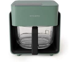 Heteluchtfriteuse - Airfryer - Bewust koken - Glazen schaal - 4.2L - Saliegroen