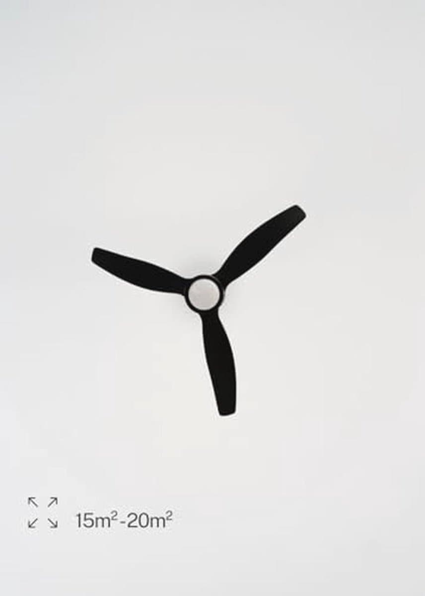 Stille plafondventilator met afstandsbediening, 40W, 112 cm, 6 snelheden, timer en zomer-winterfunctie — afbeelding 1