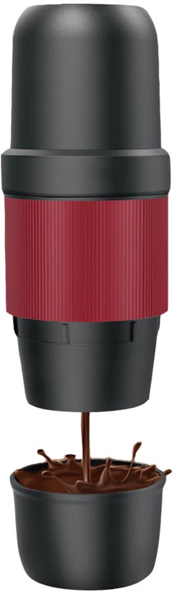 Draagbare handmatig drukbare koffiemachine - Elektrische Italiaanse espresso beker - Draagbare koffiepot voor poeder en capsules voor buiten gebruik — afbeelding 1