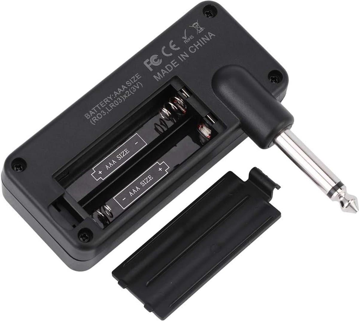 Draagbare Mini Hoofdtelefoonversterker voor Elektrische Gitaar en Basgitaar - Inclusief MP3/Telefoon Input — afbeelding 1