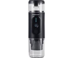 Koffiemaatje 125ml Draagbare Koffiemachine Zwart | 18 Bar | Oplaadbaar | Verwarmt Water | Nespresso Compatible Cups & Gemalen Koffie | USB Oplaadbaar | 12V & 220V | Espresso | Lungo | Ristretto | Geïntegreerd Kopje