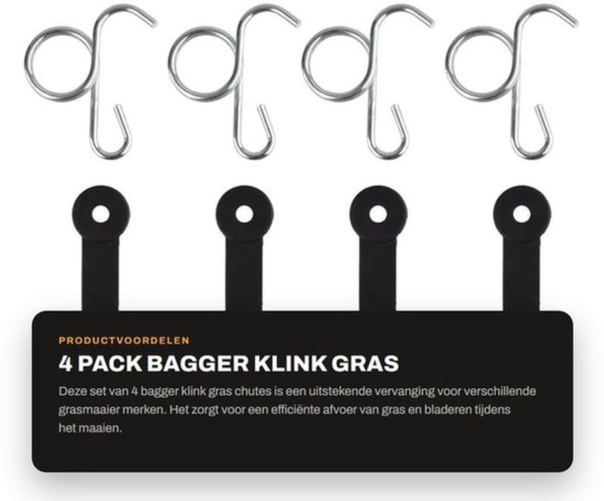 Grasklep 4x Vergrendeling - 4x Haak - Vervanging voor Husqvarna - Onderdeelnummer 532160793 - Geschikt voor 42"/46" Dekken - Compatibel met Diverse Modellen — afbeelding 1