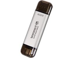 Externe SSD - Draagbare Opslag - Snelle Data Transfer - Dubbele Poort - 512 GB - Zilver
