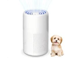 HEPA Luchtreiniger - Wit - 12 x 12 x 20 cm - Compact Luchtfilter met USB-aansluiting en Aromatherapie - Voor Allergieën en Huisdiereigenaren