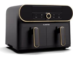 Klarstein Airfryer AuraAir Color Touch Heteluchtfriteuse - 2 Compartimenten 10L 1700W - 80-200°C 8 Programma's - voor Keuken - Touch Met BPA-Vrij - Heteluchtoven Frituurpan