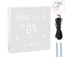 Slimme Thermostaat - WiFi Thermostaat Digitaal - Verwarming Regelen - Automatische Kalibratie - 90-240V - Zwart
