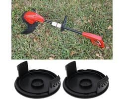 SnelShoppen - 2 Stuks Grasmaaier Spoelkap 86x34mm Geschikt voor Homelite UT41112 UT41121 UT41120 UT41113 UT41122 UT41112B Met Duurzaam Zwart Plastic