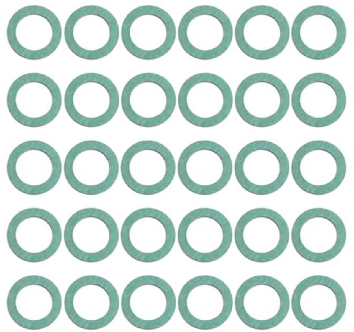 30 stuks groene vezelringen 1/2 inch (18 x 12 x 1,5 mm) afdichtringen hoge temperatuur vezelring voor gaskookplaat boiler omvormerklep — afbeelding 1