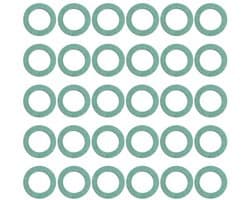30 stuks groene vezelringen 1/2 inch (18 x 12 x 1,5 mm) afdichtringen hoge temperatuur vezelring voor gaskookplaat boiler omvormerklep