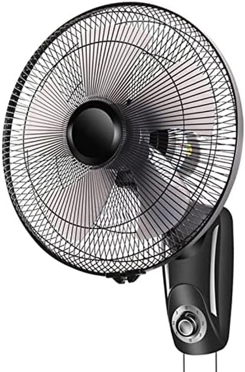 Industriële Wandventilator - Muurventilator Oscillerend - Luchtcirculatie Verbeteren - 90 Graden Oscillatie - 3 Snelheden - Grijs — afbeelding 1