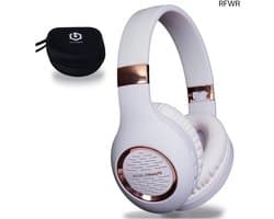 RFWR® Bluetooth Over-Ear Koptelefoon Draadloos met Microfoon en Draagtas - Rose Gold