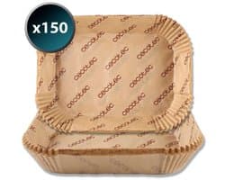 Papier voor luchtfriteuse Cecotec Cecofry TwinBucket 24 x 18 x 4,5 cm 150 Stuks