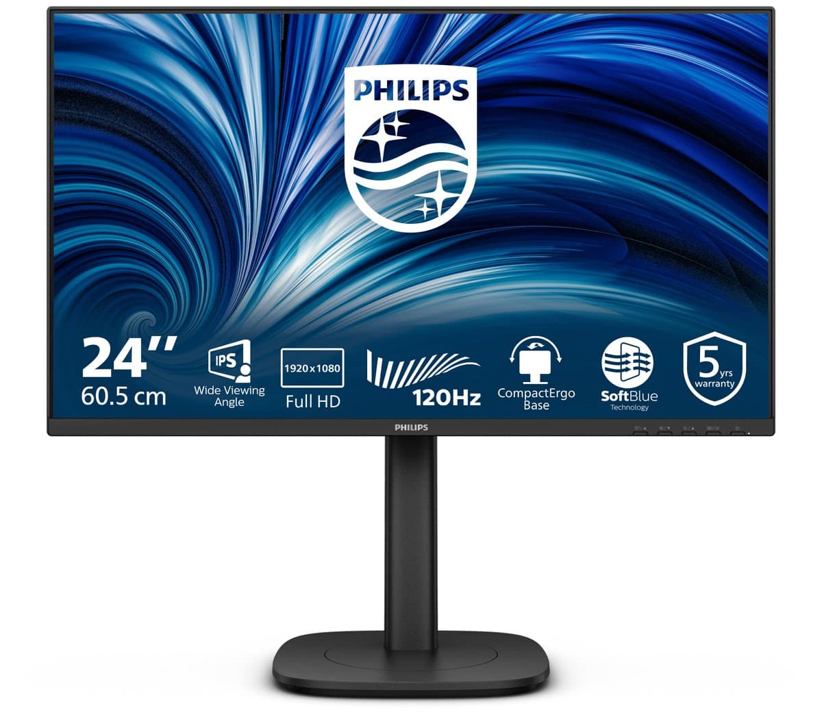 Philips Monitor 23,8 Inch 24B2N3200J/00 Ips Fhd 120Hz Met Hdmi-, Dp- En Vga-Poorten — afbeelding 1