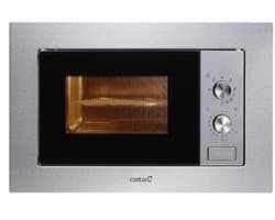 Inbouwmagnetron 20L - Roestvrij staal - 1000W Grill - 5 Vermogensniveaus - Automatische Ontdooiing - Timer - Compact Design