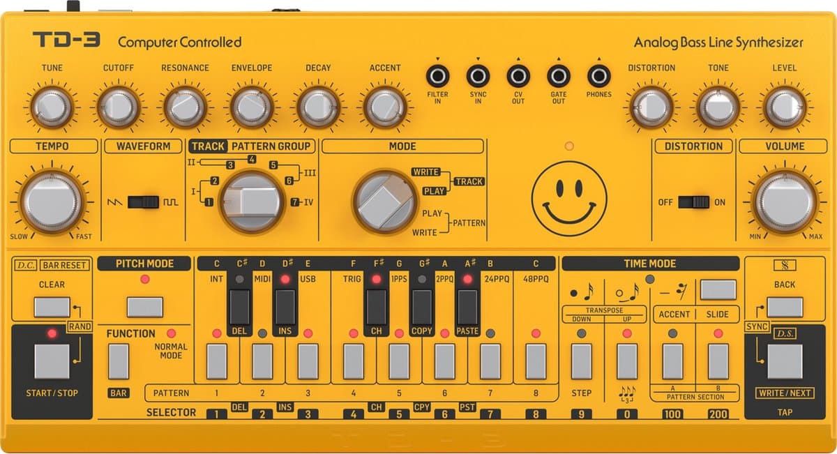 Behringer TD-3 (Acid Yellow) - synthesizer — afbeelding 1