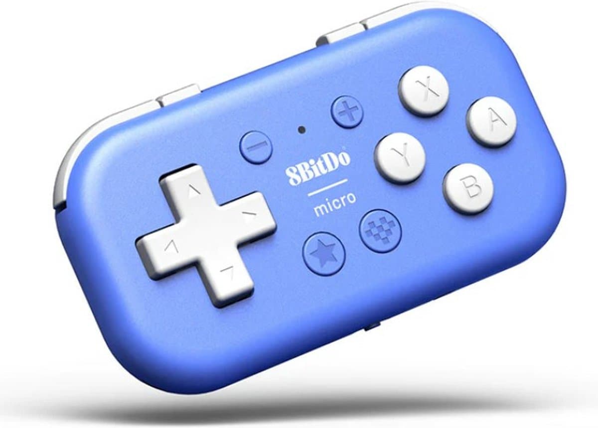 8Bitdo Micro Blauw USB Gamepad Android, Nintendo Switch, PC, iOS — afbeelding 1